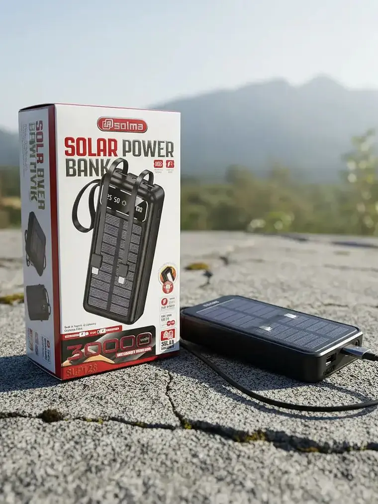 Power Bank Solar 30000mah Modelo Sl-p128 Solma 2