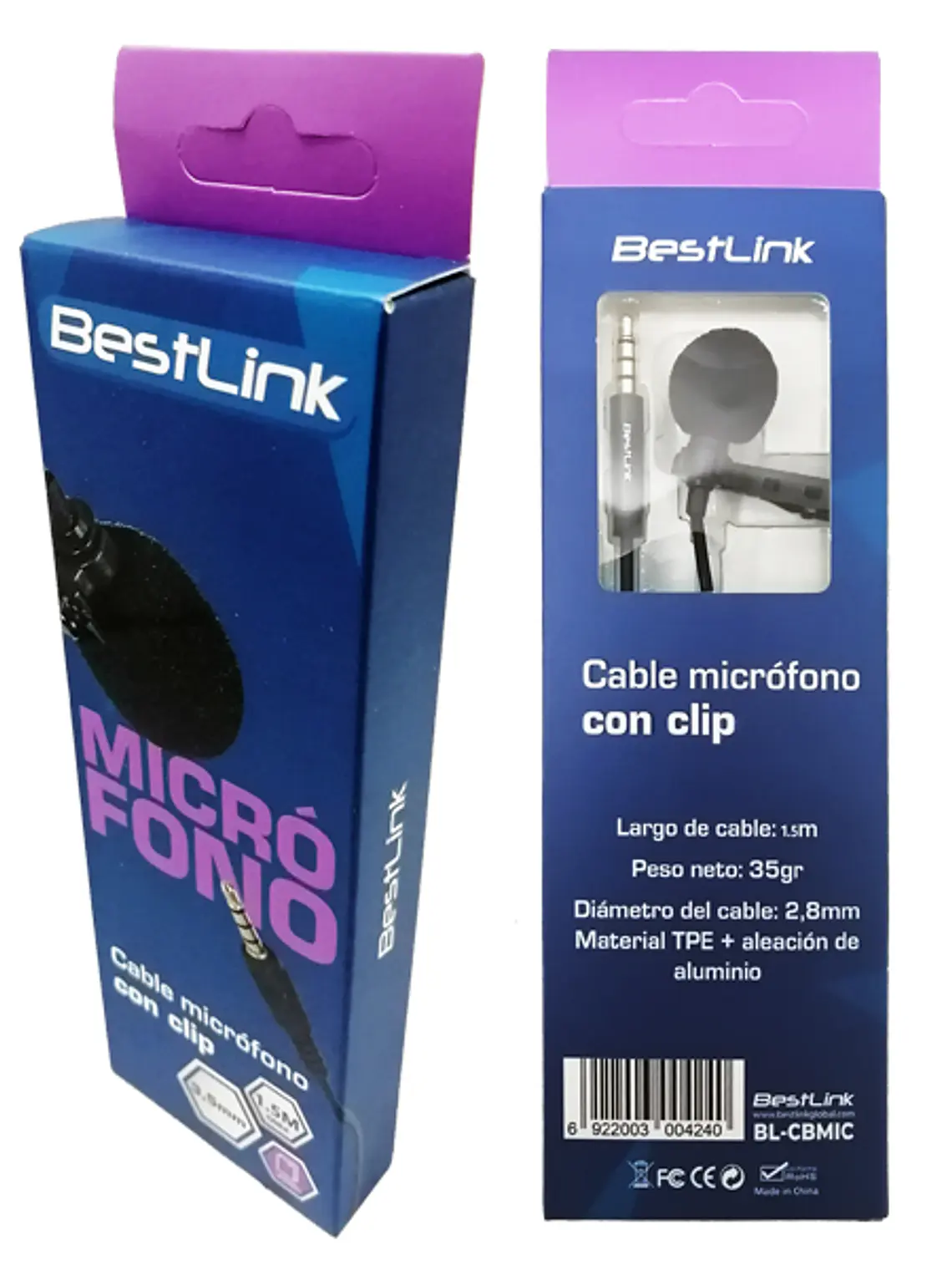  Cable de 3,5mm a microfonocon clip incorporado 1