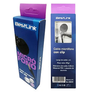  Cable de 3,5mm a microfonocon clip incorporado