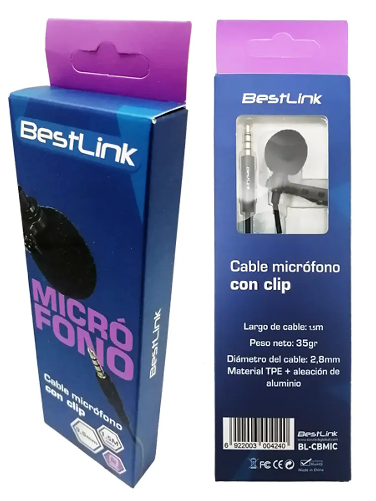  Cable de 3,5mm a microfonocon clip incorporado 1