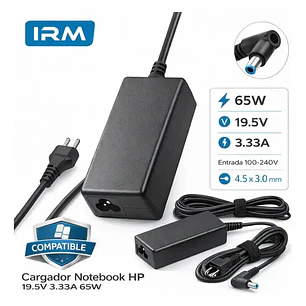 Cargador Para Notebook HP 19,5V / 3.33A Irm