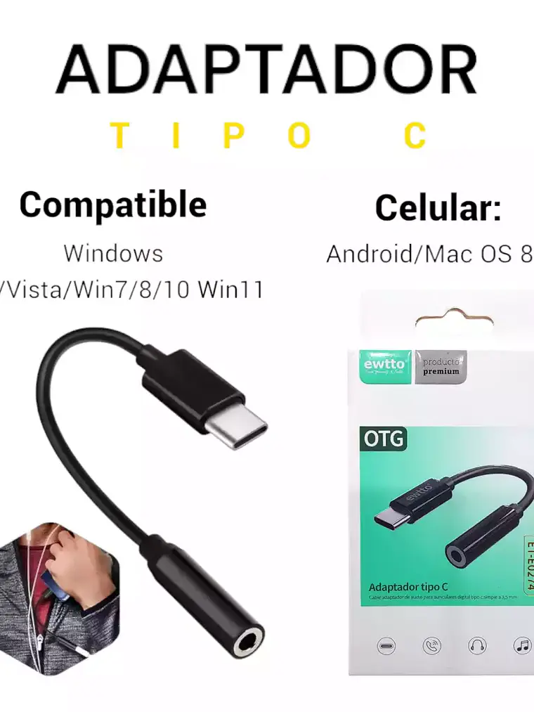 Adaptador Otg Tipo C ET-E0274 Ewtto 1