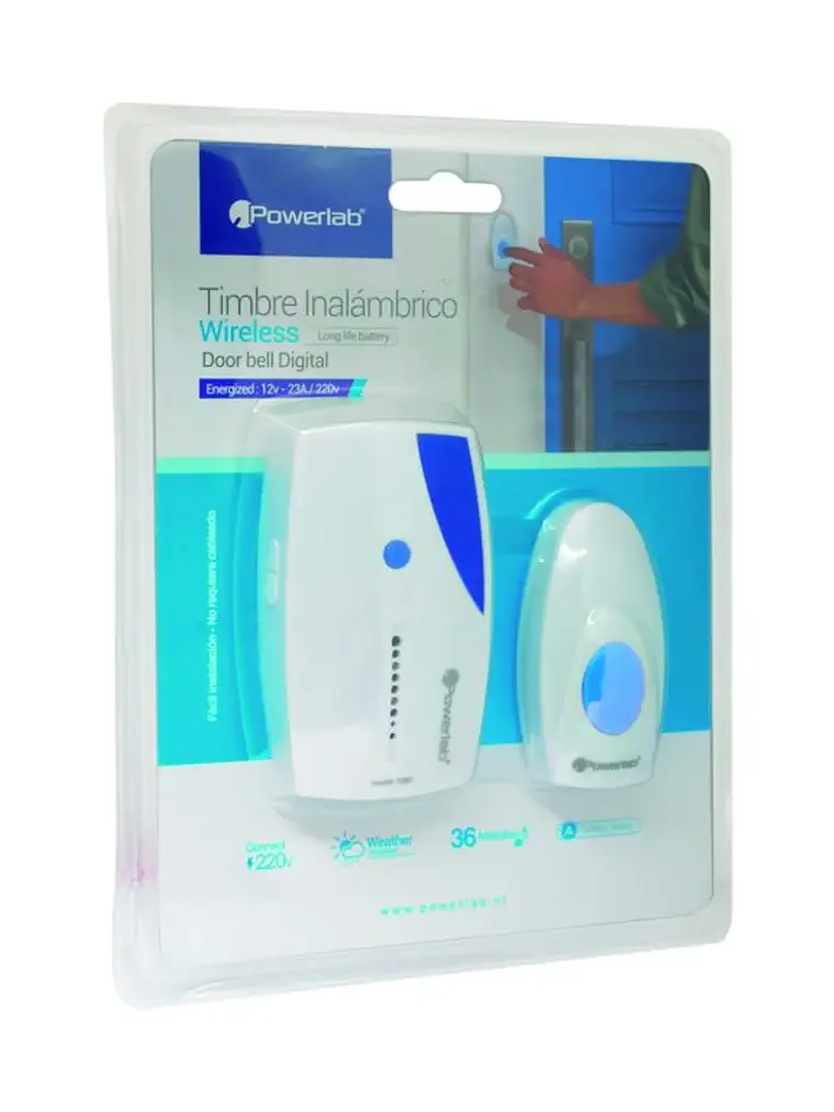 Timbre Inalambrico Wireless Powerlab Color Azul 2