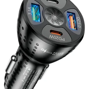 Cargador Para Auto 12v - 32v 4 Puertos Usb 3.0 Y Pd Mlab
