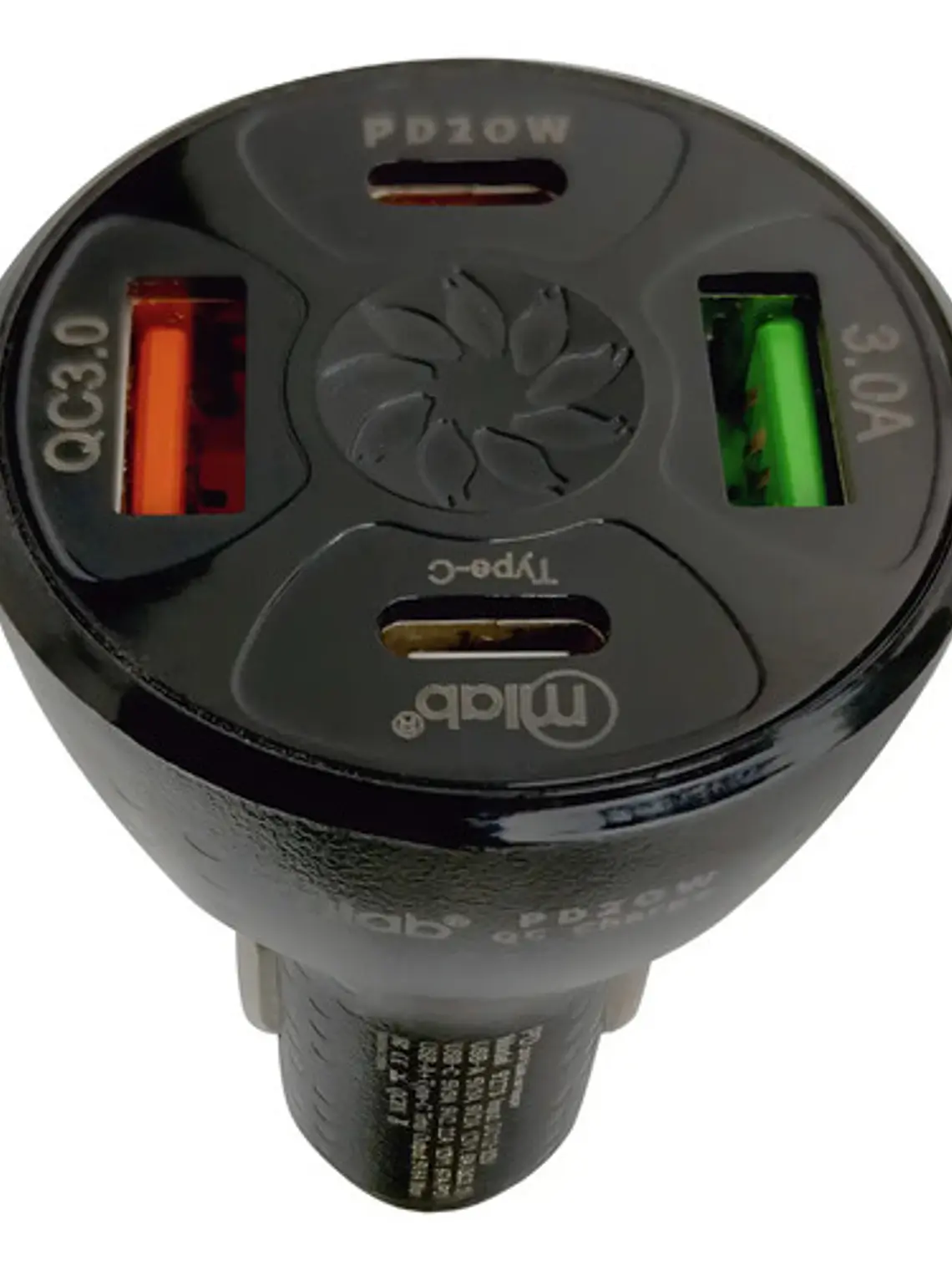 Cargador Para Auto 12v - 32v 4 Puertos Usb 3.0 Y Pd Mlab 3