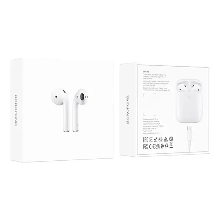 Audífono Bluetooth Tws Bw79 Borofone - Color Blanco 8
