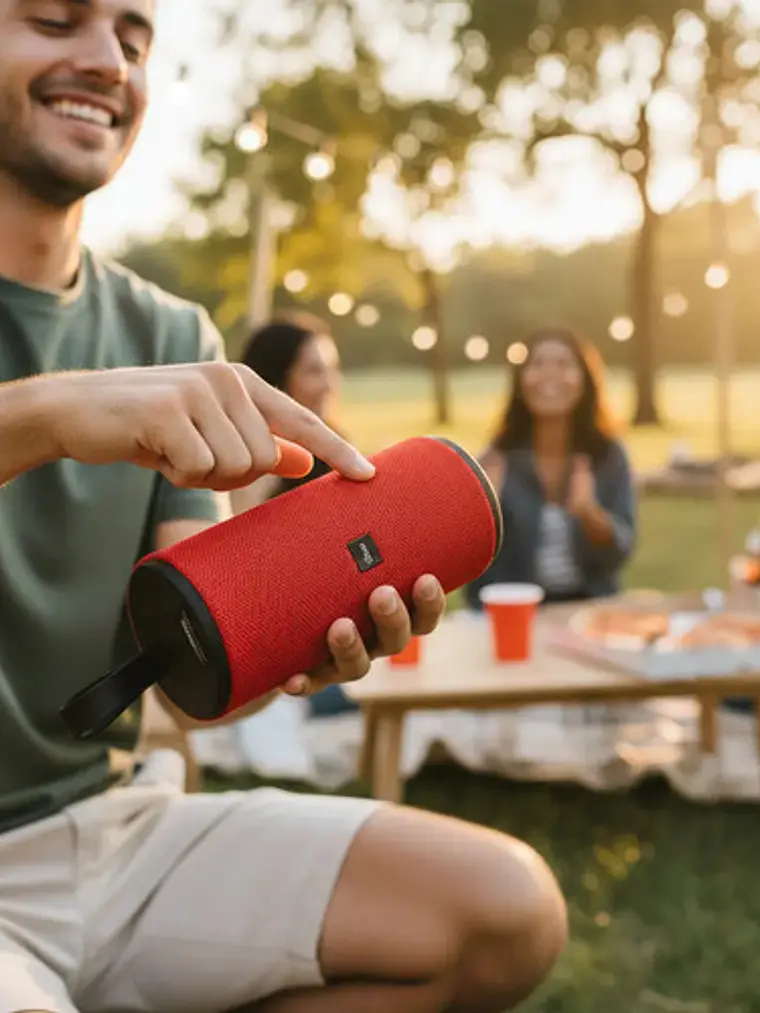Parlante Bluetooth Flow Master Tws Red Mlab 5