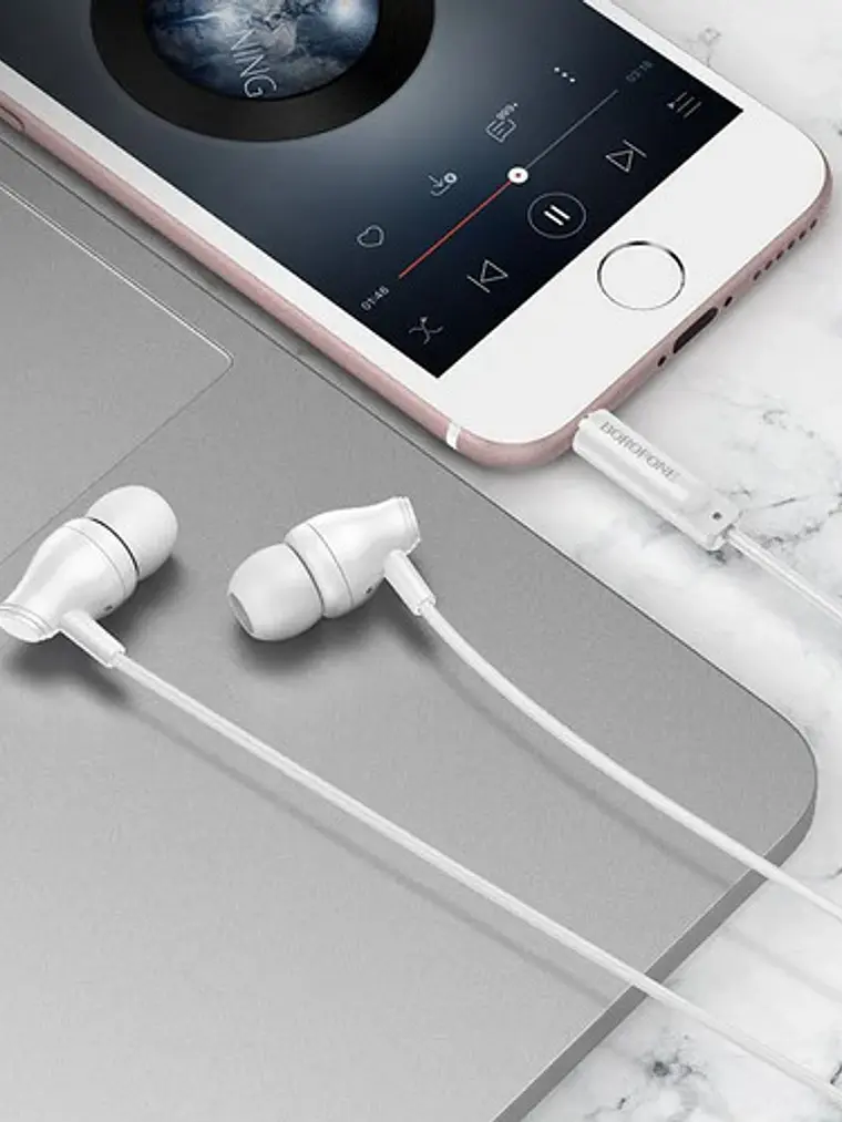 Audifonos In Ear Jack 3.5mm Bm61 Borofone - Color Blanco 3