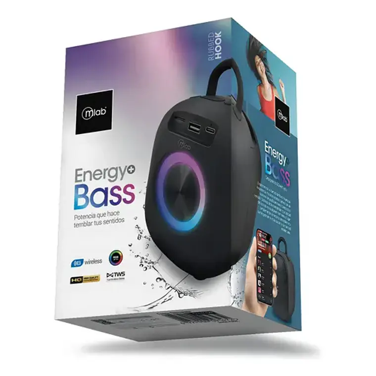 Parlante Tws Energy+ Bass Mlab Color Negro 6