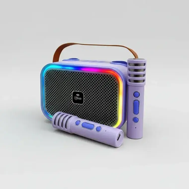 Parlante Karaoke Infantil Mlab Dual Voice 2 Micrófonos 1