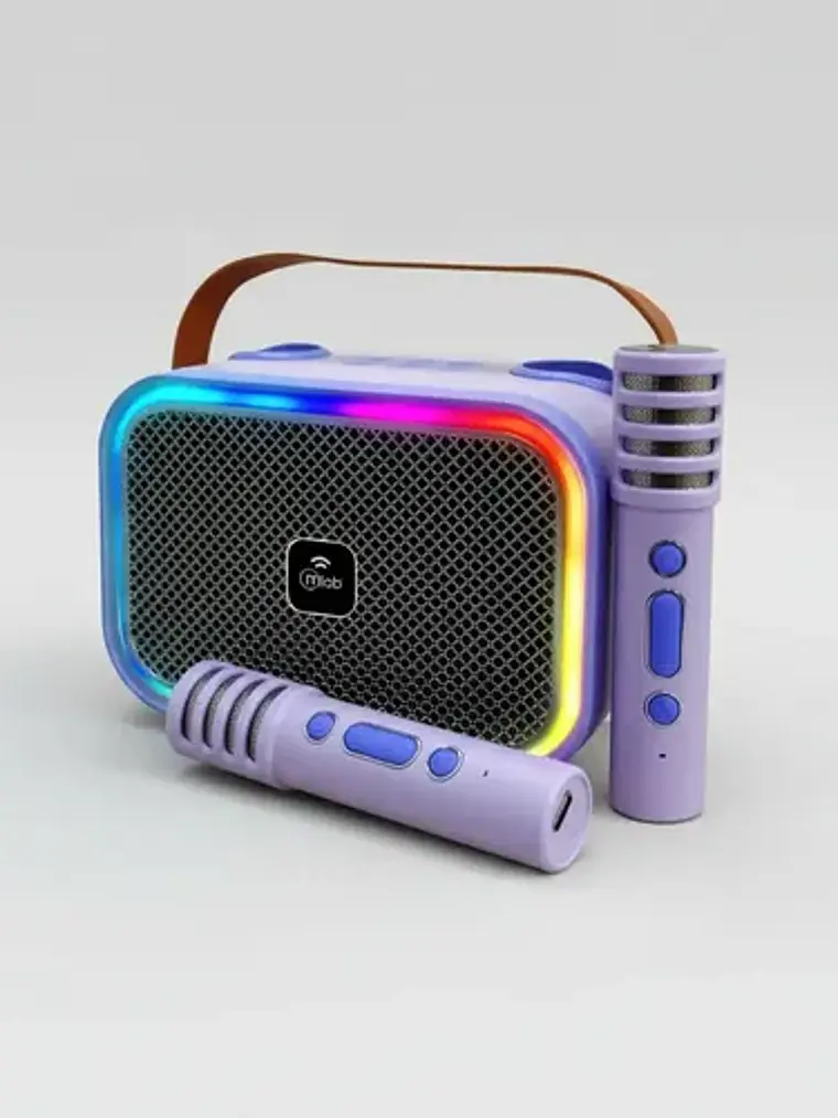 Parlante Karaoke Infantil Mlab Dual Voice 2 Micrófonos 1