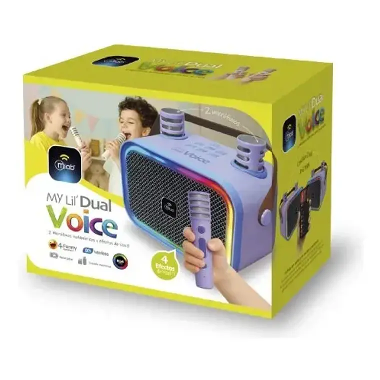 Parlante Karaoke Infantil Mlab Dual Voice 2 Micrófonos 4