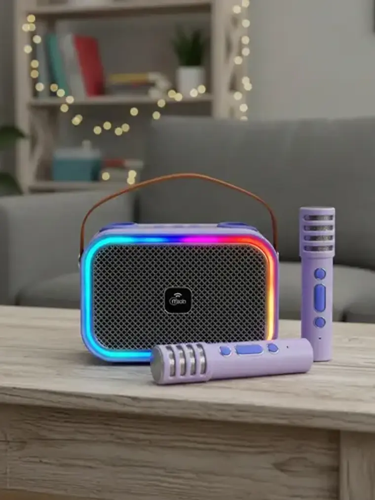 Parlante Karaoke Infantil Mlab Dual Voice 2 Micrófonos 6