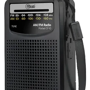 Radio Analógico Portátil Fm/am Cf-10 Negro Y Gris Mlab Con Bluetooth Usb-c