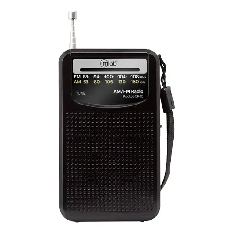 Radio Analógico Portátil Fm/am Cf-10 Negro Y Gris Mlab Con Bluetooth Usb-c 4