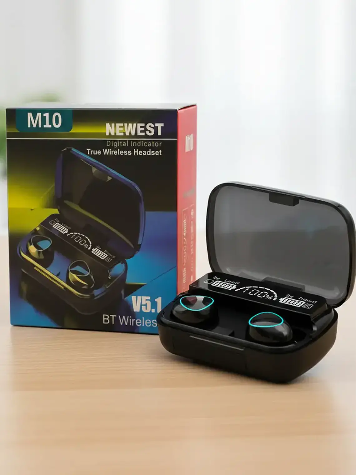 Audífonos Bluetooth M10 TWS Con Estuche Carga Powerbank 3