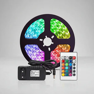 Tira Led Rgb Decorativa 5m Completa Con Control Remoto