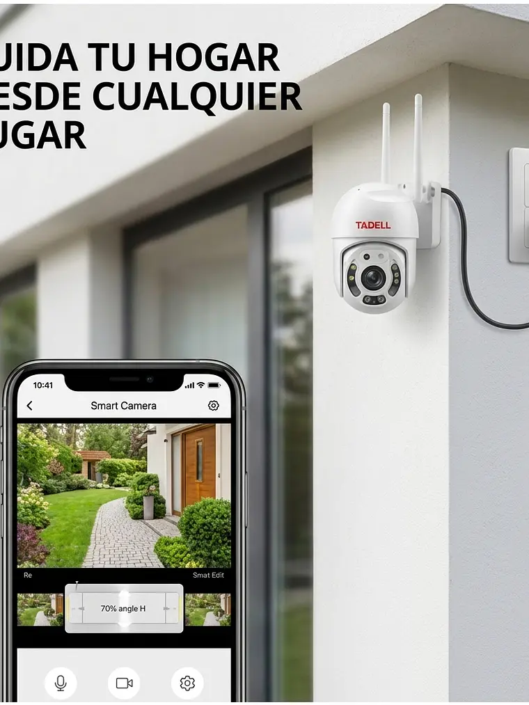 Cámara Seguridad Tasbel Smart Exterior Wifi Domo Giratoria 2