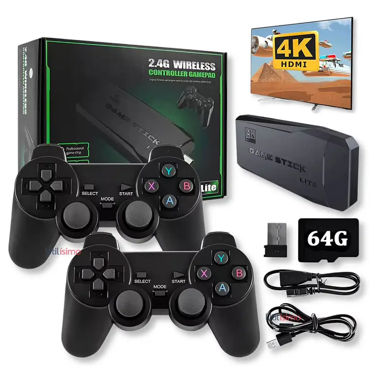 Consola Retro Game Stick Lite HDMI con 2 Mandos Inalámbricos 2