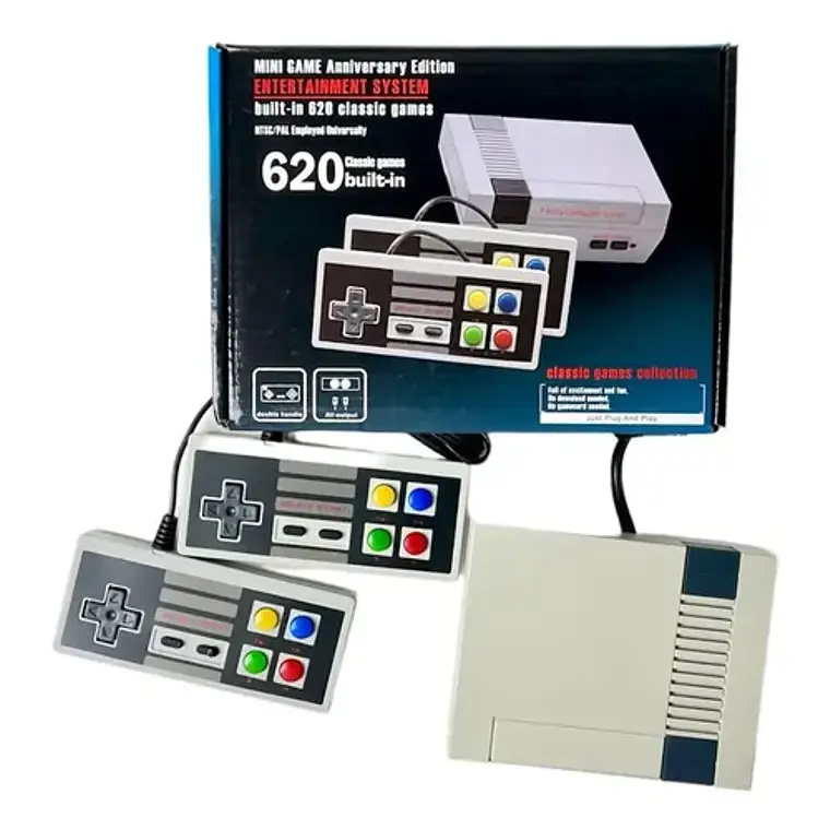 Mini Consola Retro 620 Juegos Clásicos 8bit con 2 Mandos 1