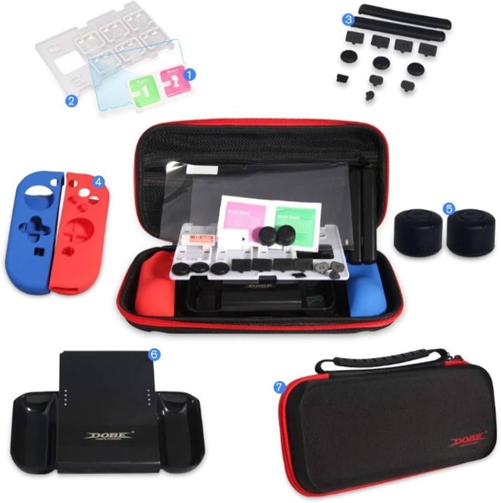 Kit de Protección 7 en 1 para Nintendo Switch Dobe