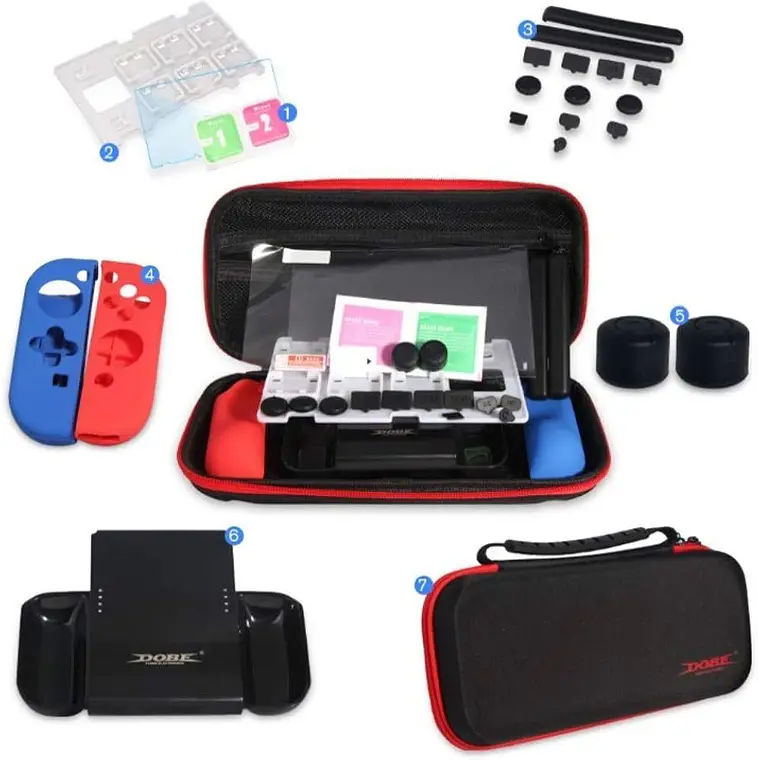 Kit de Protección 7 en 1 para Nintendi Switch Dobe 1