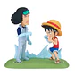 Luffy VS Kuzan Figura One Piece WCF Log Stories - Miniatura 1