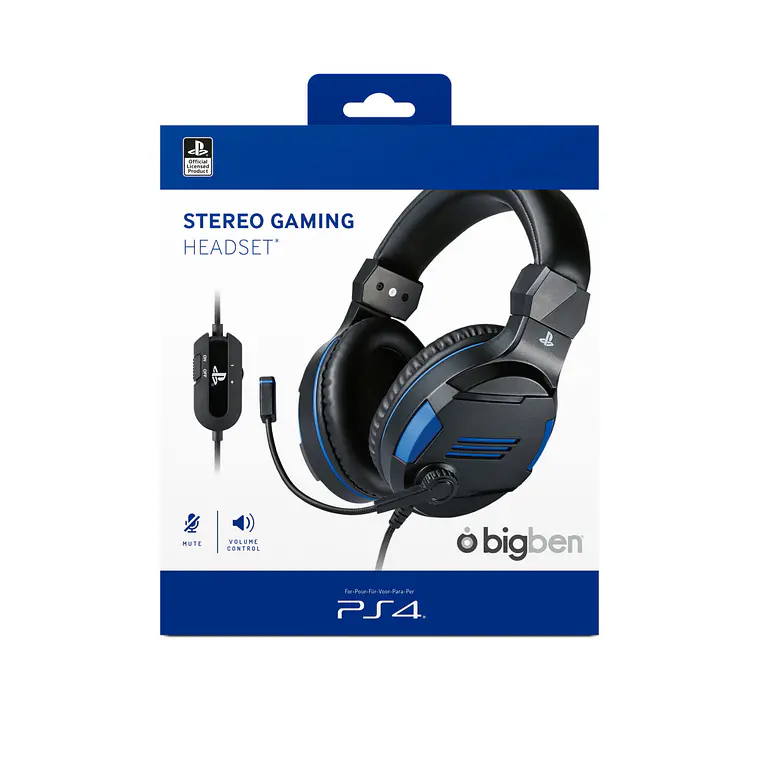Auriculares Gaming Estéreo PS4 & PS5 Bigben Rojo y Azul 6