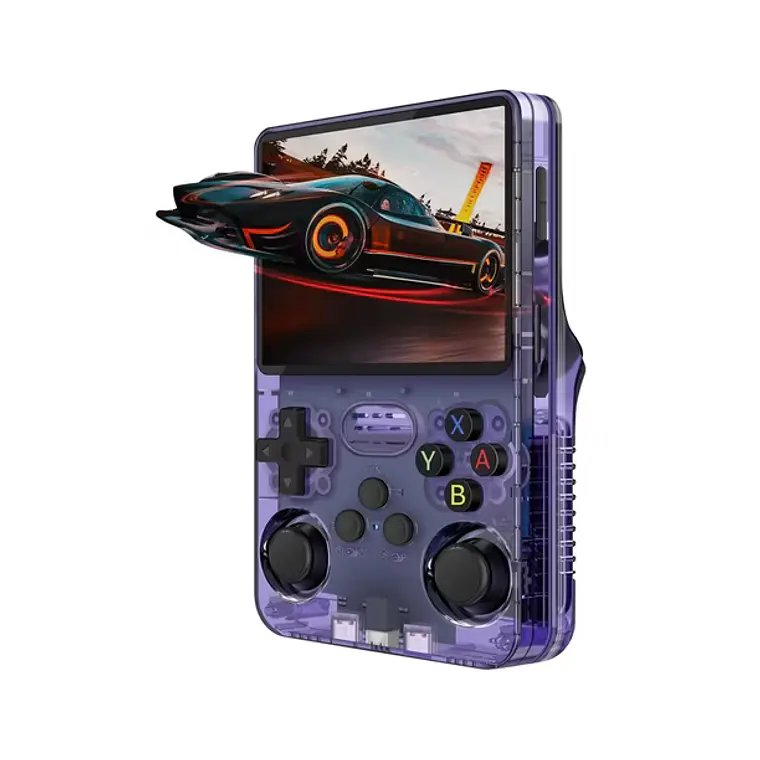 Consola Retro Portátil R36S 64GB – Edición Morado Transparente 3