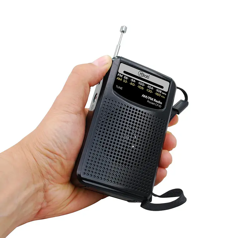 Radio Retro Portátil Pocket Cf-10 Fm/am Negro Mlab Black 2