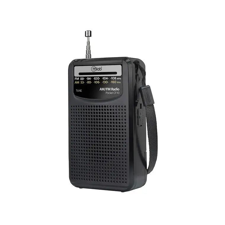 Radio Retro Portátil Pocket Cf-10 Fm/am Negro Mlab Black 3