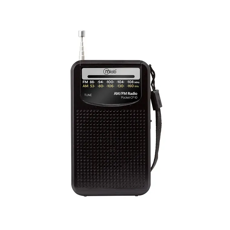 Radio Retro Portátil Pocket Cf-10 Fm/am Negro Mlab Black 5