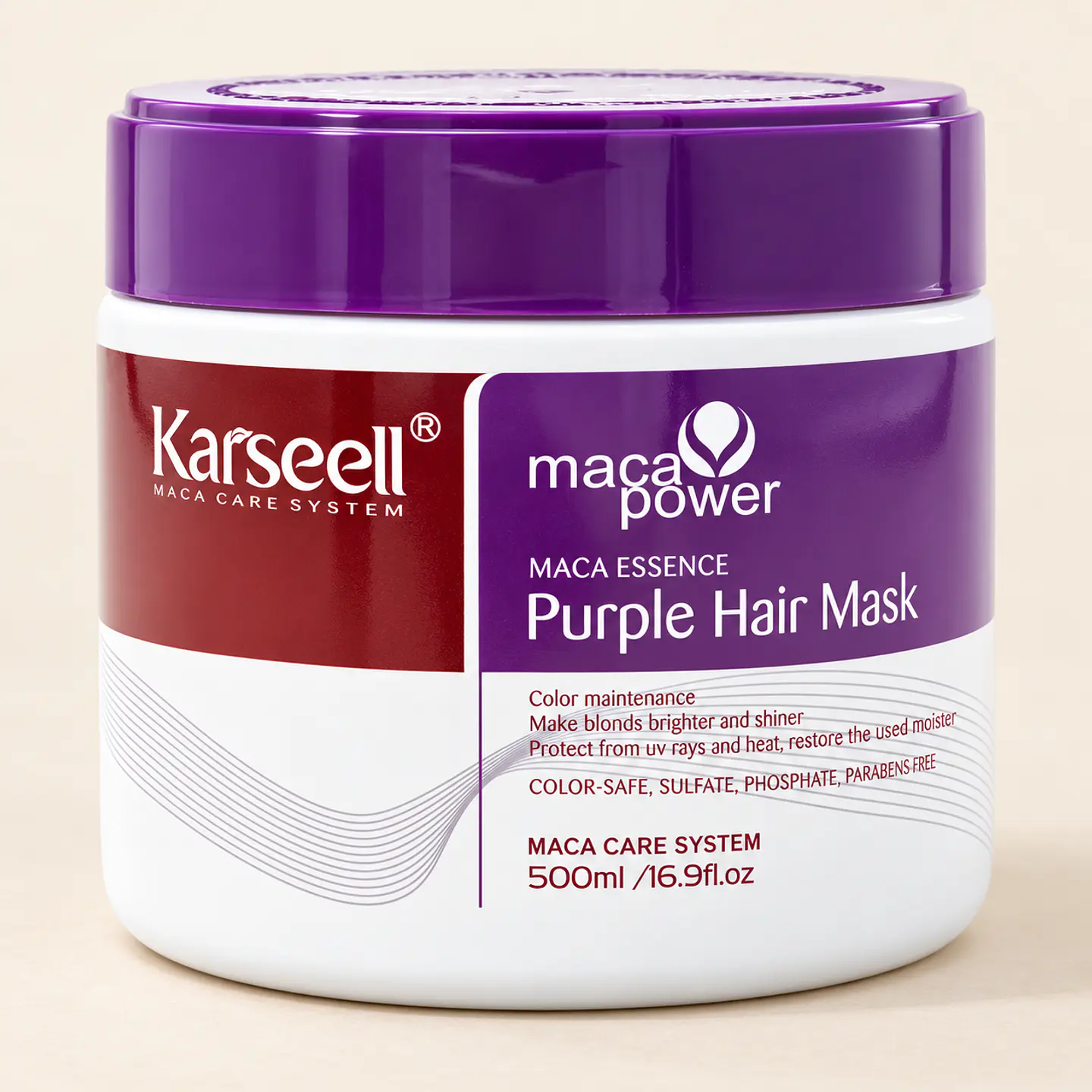 Karseell Maca Essence Purple Hair Mask 500 ml. 1