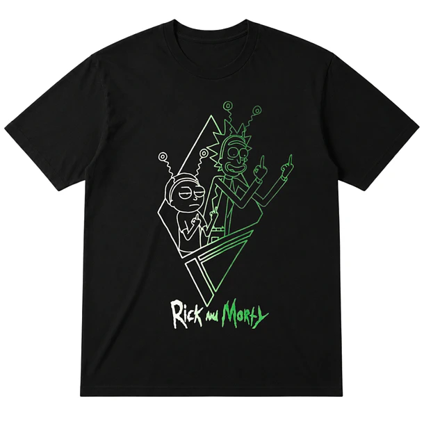 Polera Rick & Morty - Unisex Negro