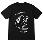 Polera Gato Whatever - Unisex Negro 1