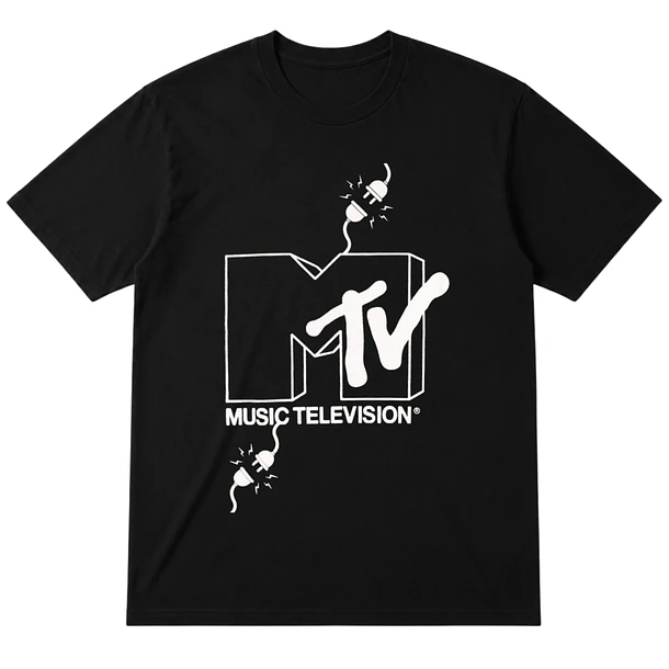 Polera mtv - Unisex Negro 1