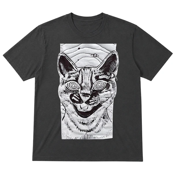 Polera Crazy Cat Gris