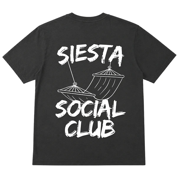 Polera Siesta Social Club - Gris grafito 1
