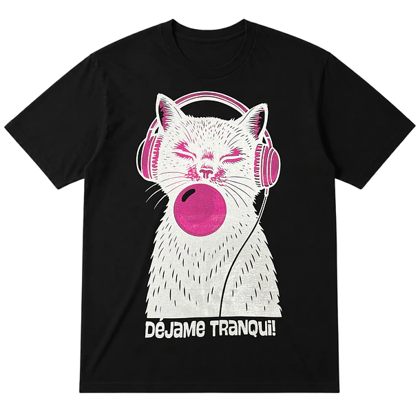 Polera Gato Dejame Tranqui 