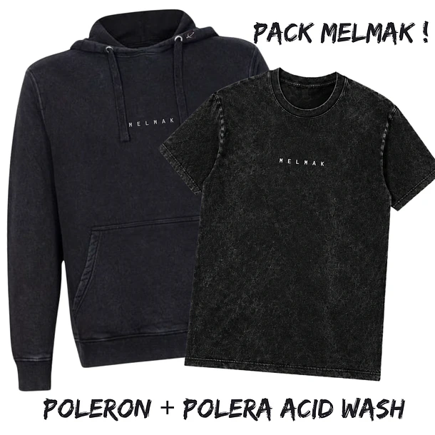 PACK ACID WASH POLERON + POLERA 