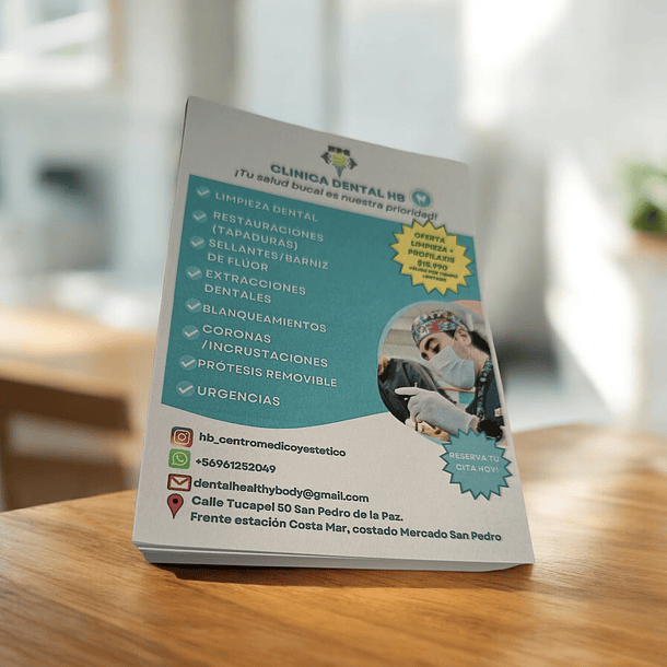 100 Flyers 10x14cm papel bond 125g/m2 1