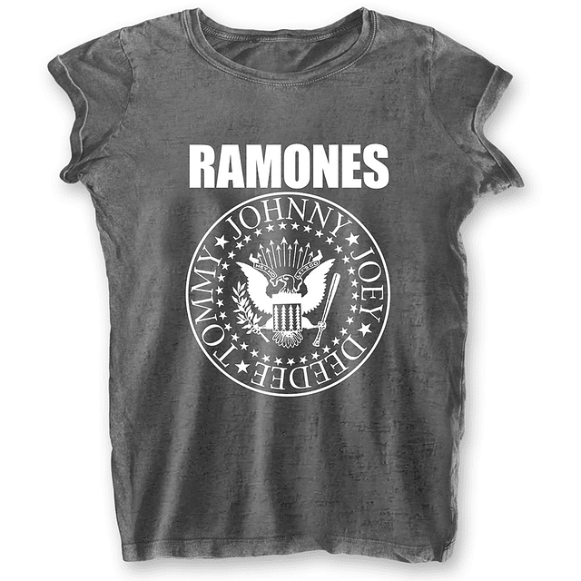 Polera Oficial Mujer Ramones Presidential Seal - Burn Out
