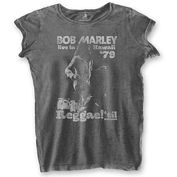 Polera Oficial Mujer Bob Marley Hawaii ´79 - Burn Out