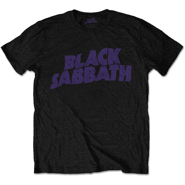 Polera Oficial Unisex Black Sabbath Wavy Logo Black