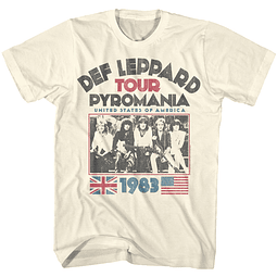 Polera Unisex Def Leppard Pyromania Tour ´83