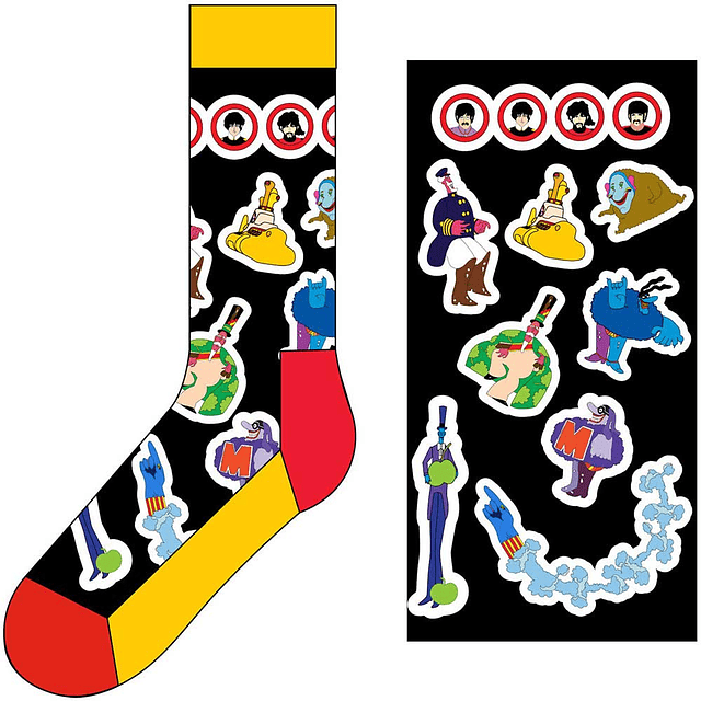 Calcetines The Beatles Yellow Submarine Characters