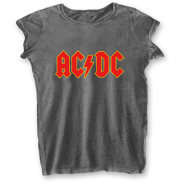 Polera Oficial Mujer AC/DC Logo - Burn Out