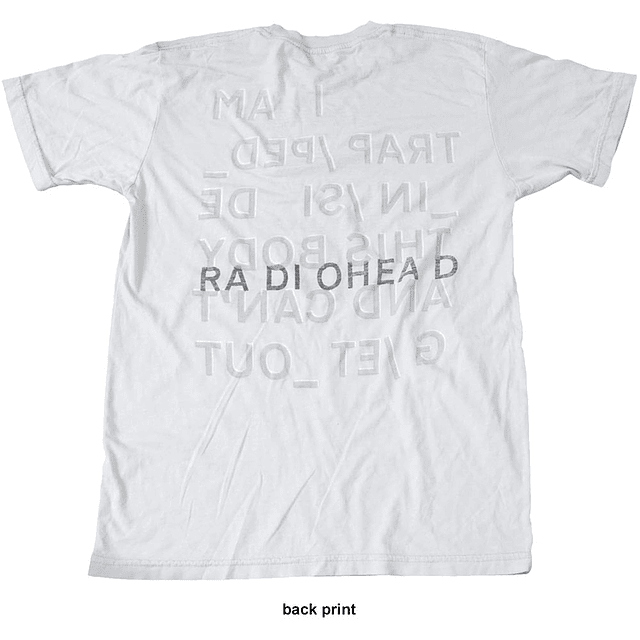 Polera Oficial Unisex Radiohead Trapped "100% Organic"
