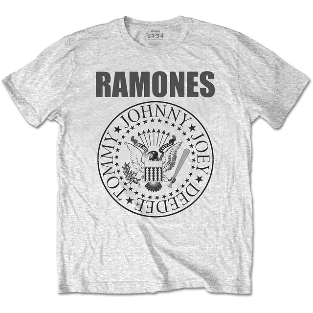 Polera Oficial KIDS Ramones: Presidential Seal Gris