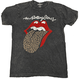 Polera Oficial Unisex Rolling Stones Leopard Tongue